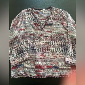 Joie Multicolor Patterned Silk Blouse | SZ L